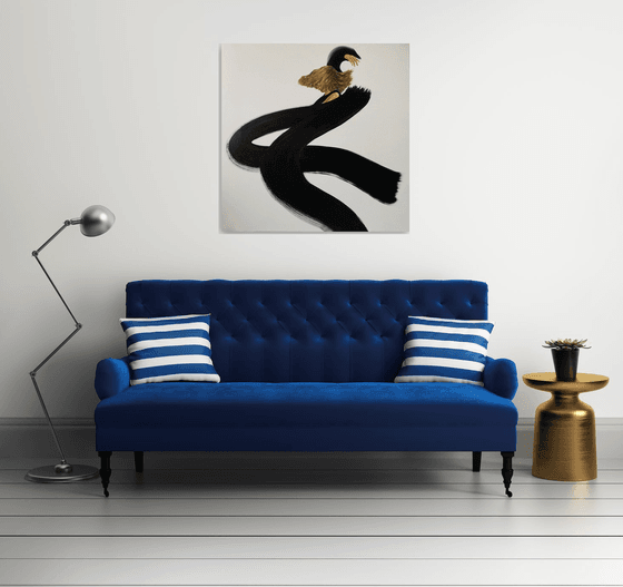 ” woman flying butterfly ”