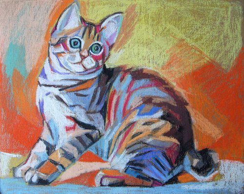 Cat / 39.5 x 31.8 cm by Maja Đokić Mihajlović