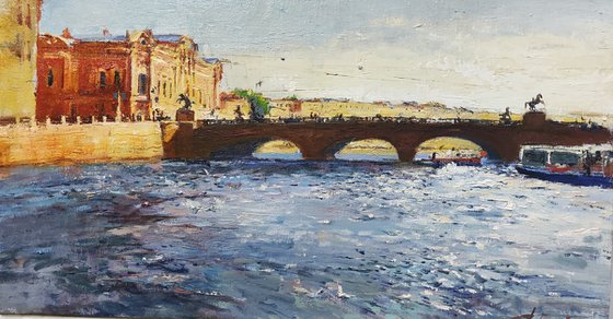 Anichkov bridge in St. Petersburg