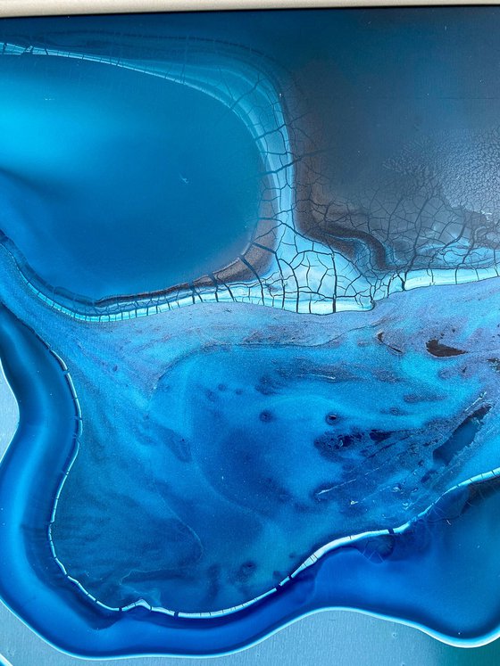 Ocean Fluid Abstract 70x100 cm