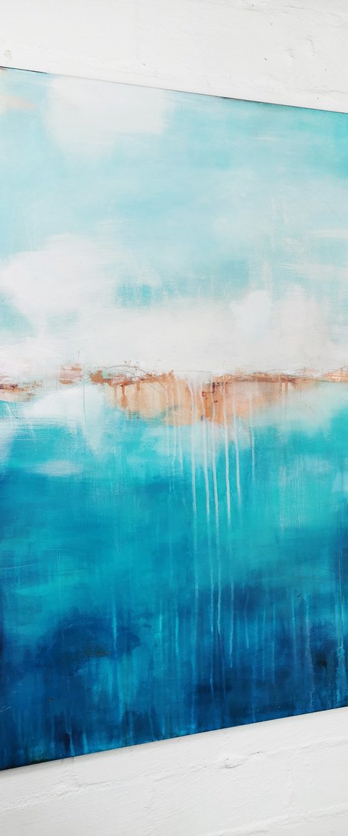 Deep Sea in Turquoise #5 – Abstract Seascape by Stefanie Rogge