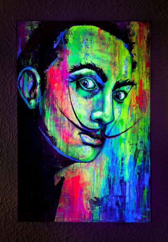 Salvador Dali - Portrait Painting UV Modern Pop Art