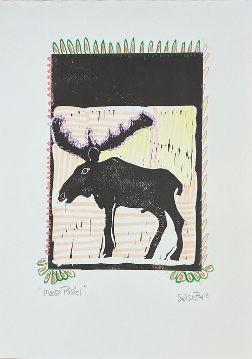 Moose pastel by Sidse Friis