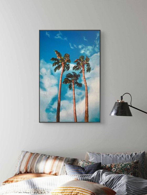 Palm trees and sky