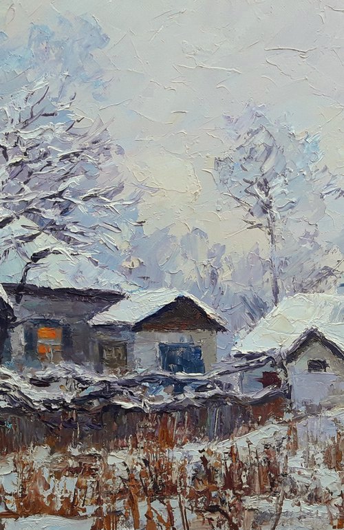 Winter evening by Boris Serdyuk