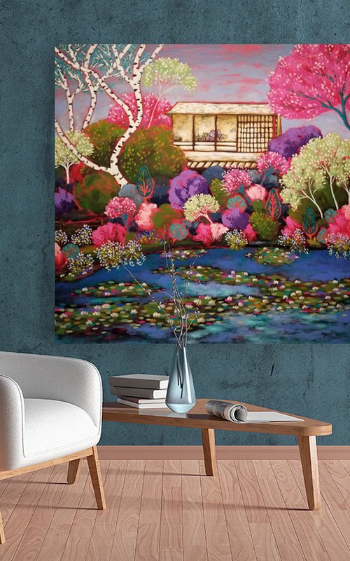 Evening Waterlilies by Karen Rieger