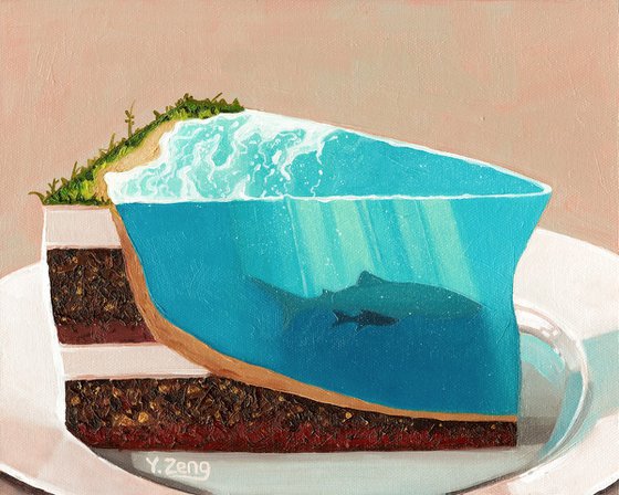 Geology cake piece of ocean