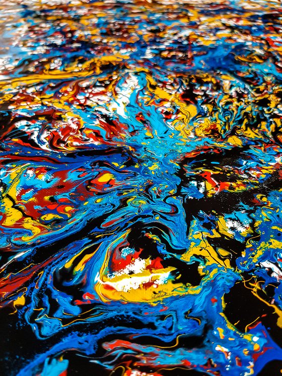 - Ownership - Style of JACKSON POLLOCK. Abstract Expressionism Painting.