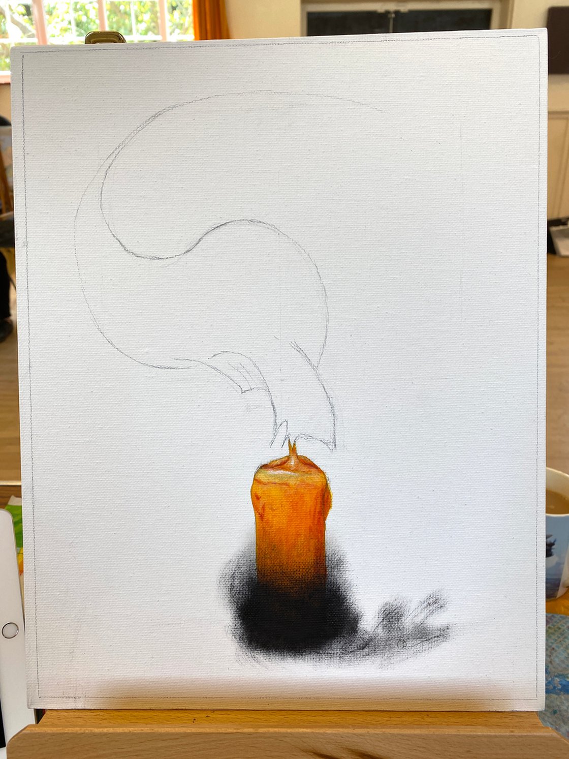 Candle Painting with Wax – Wine and Palette