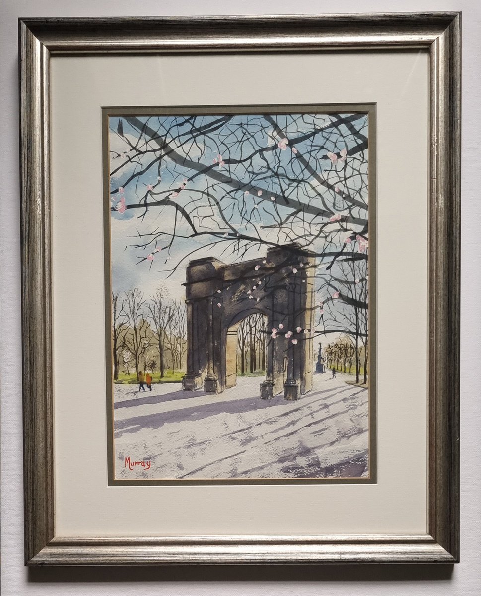 Cityscapes Watercolour By Stephen Murray, 15 X 19", Glasgow Mclennan Arch, Original Artwork