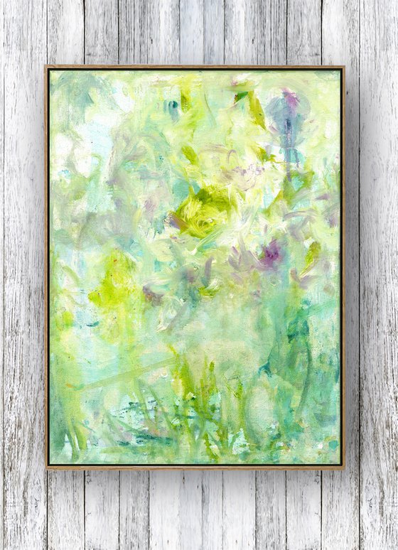 Floral Lullaby 33 - Flower Oil Painting by Kathy Morton Stanion