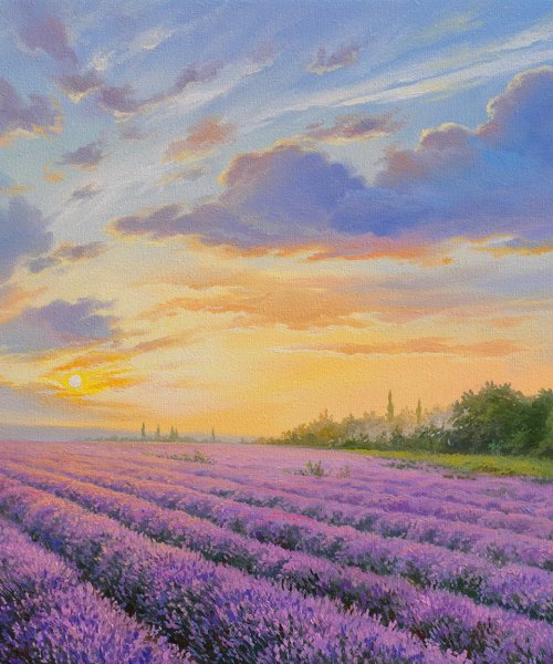 Lavender evening by Eduard Zhaldak