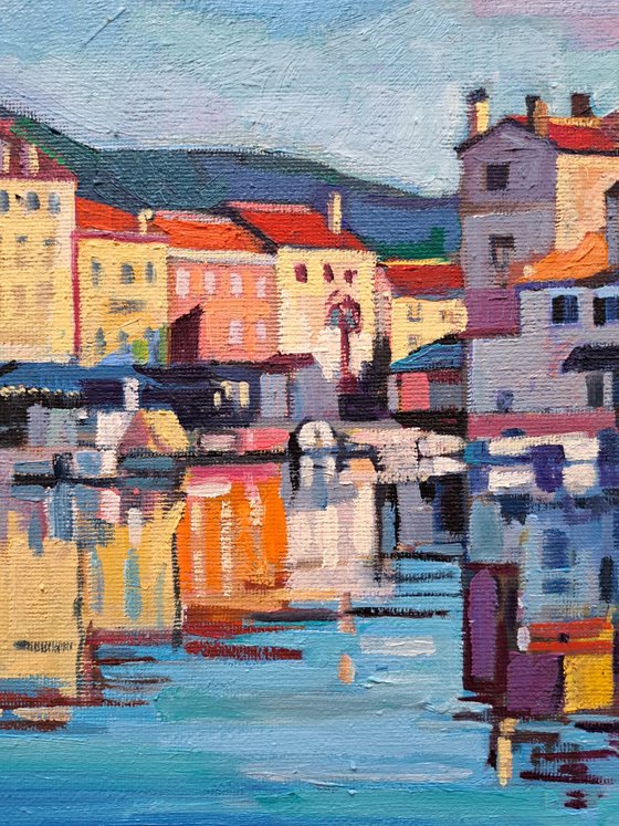 In a quiet harbor