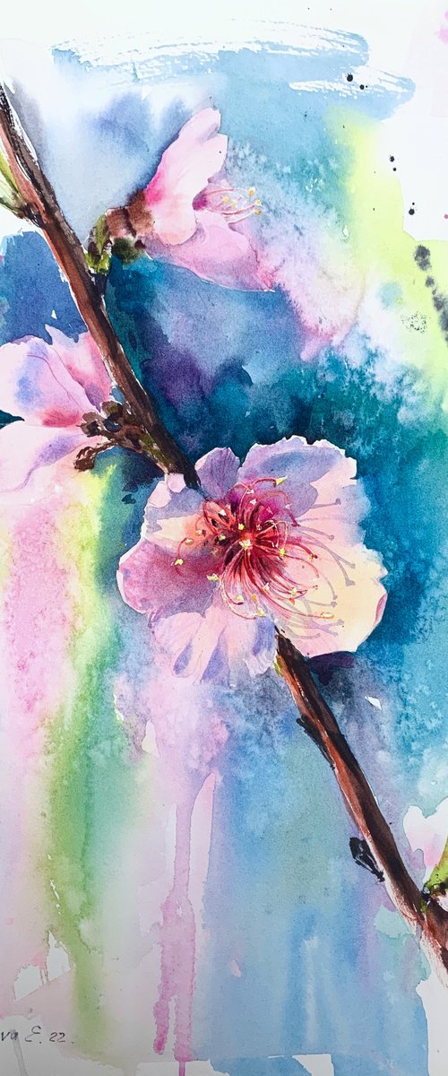 Almond flowers #2 by Eugenia Gorbacheva