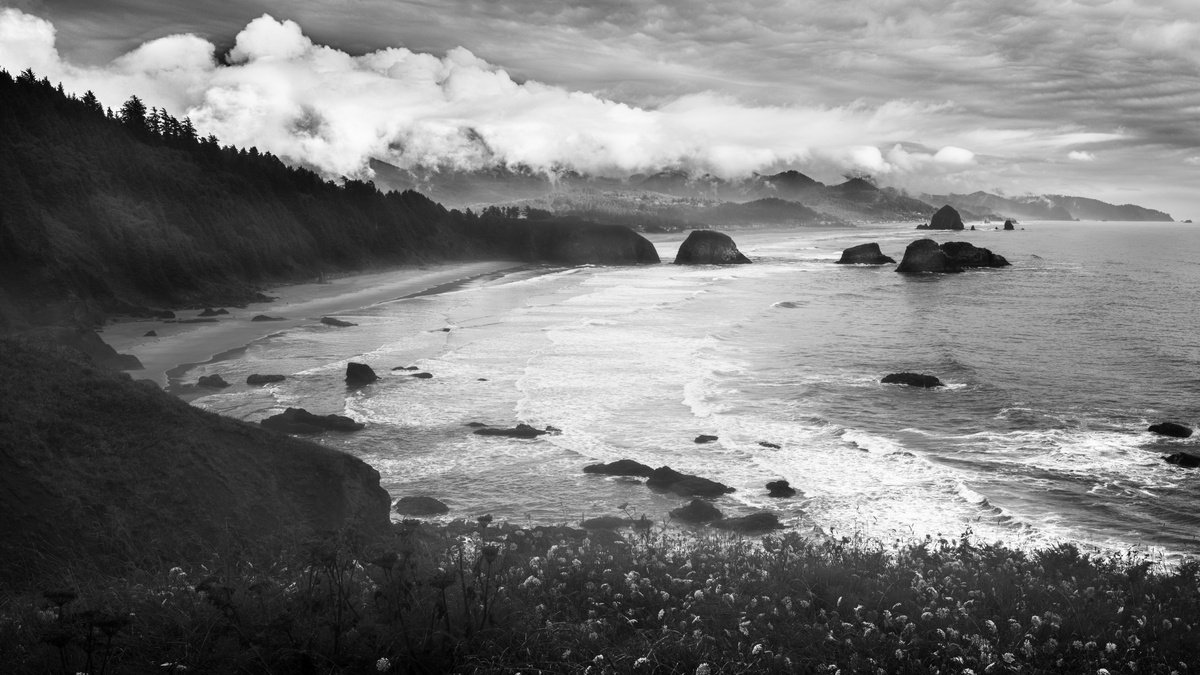 Photorealistic Landscape Photograph By Harv Greenberg, 43 X 24, Ecola State Park, Original Artwork