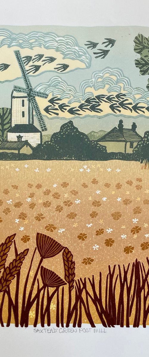 Saxtead Green Post Mill by Helen Maxfield