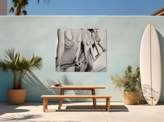 Sunbathing - Erotic Art - House Decor