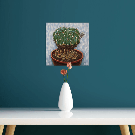 Cactus with Flower Bud
