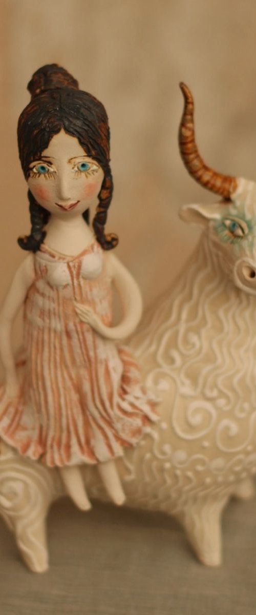 Europe on the bull. Sculpture from my "Ancient Stories" project. by Elya Yalonetski