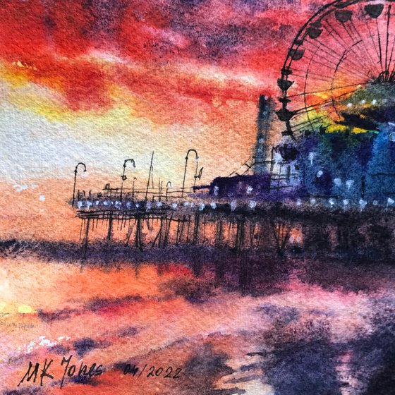 Santa Monica Pier at Sunset