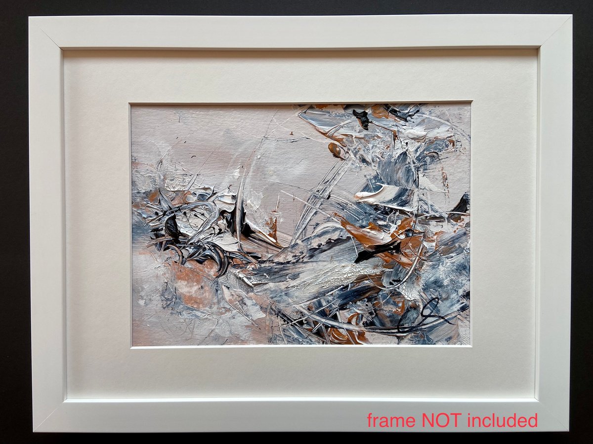 Expressive Abstract Acrylic Painting By Maria Bevilacqua-Fischer, 13 X 9", Soul Treasure No. 2, Original Artwork