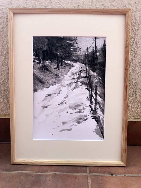Monochrome watercolor 56