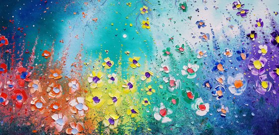 "A Magical Rainbow Night" - Flowers in Love