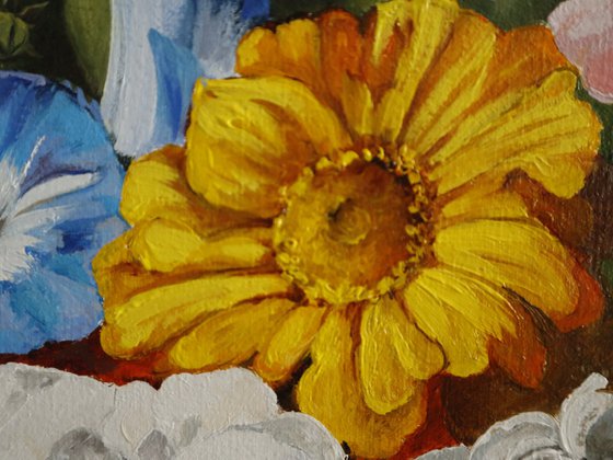 Dark Floral Still Life with Tulips