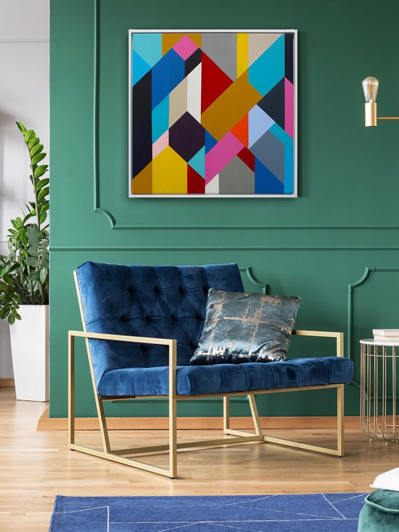 Geo Blocks No 2 (Framed)