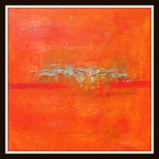 Red Orange Abstract Panel