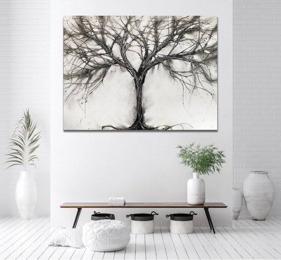 Grey Silver Metallics Tree