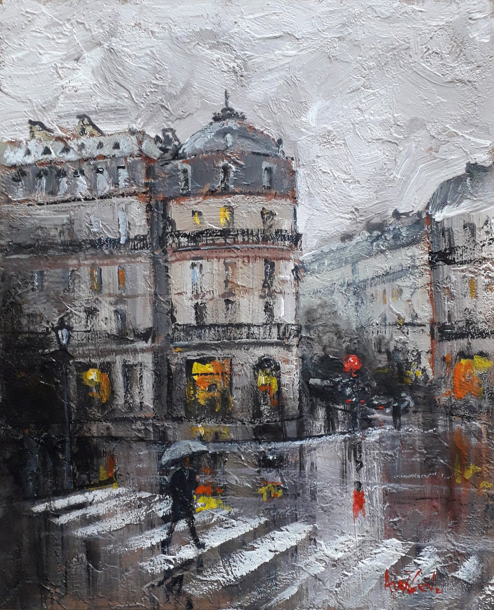 City in the rain by Alexander Zhilyaev