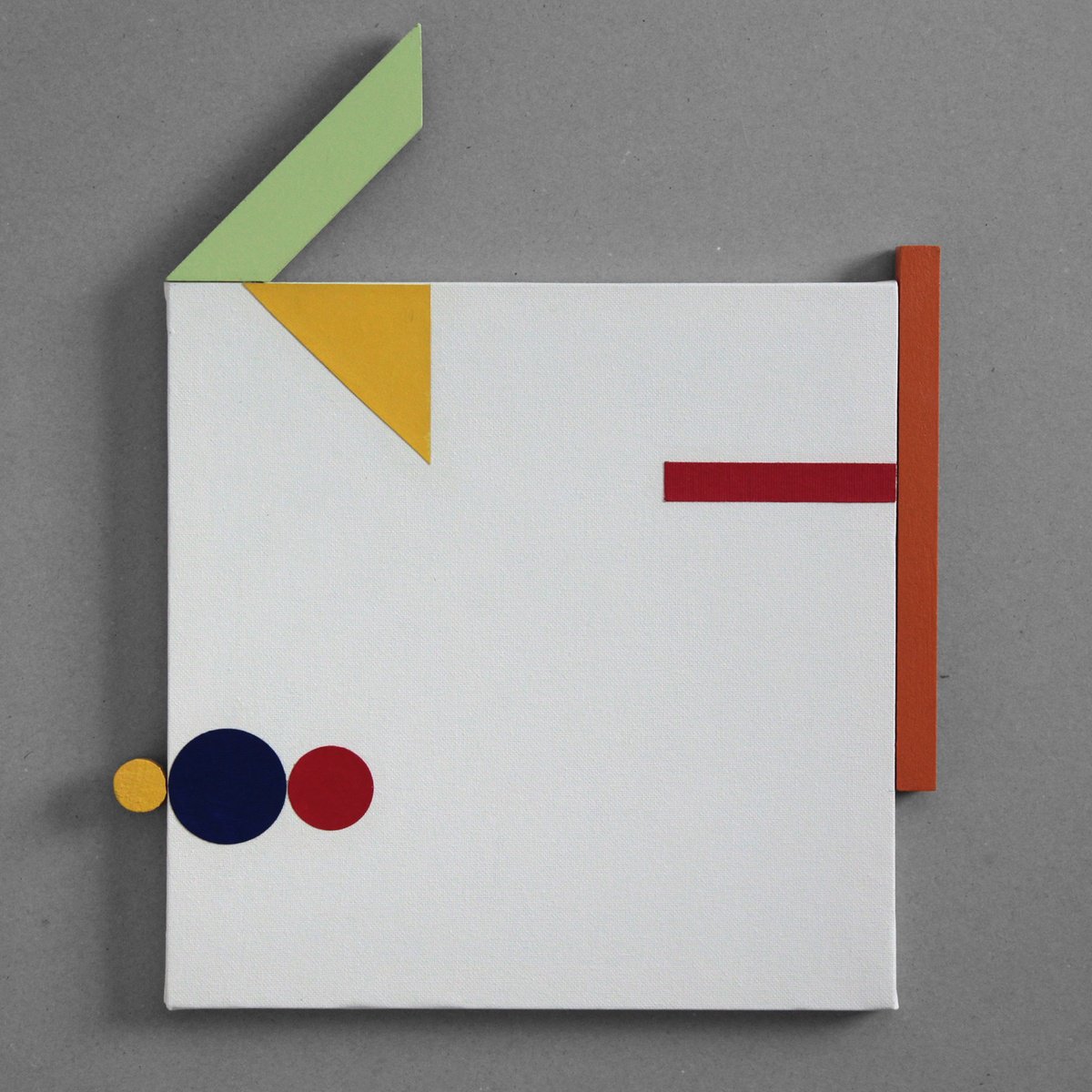 Geometric Abstract Acrylic Painting By Martin Singer, 13 X 16", 3R2R1T1T-18, Original Artwork