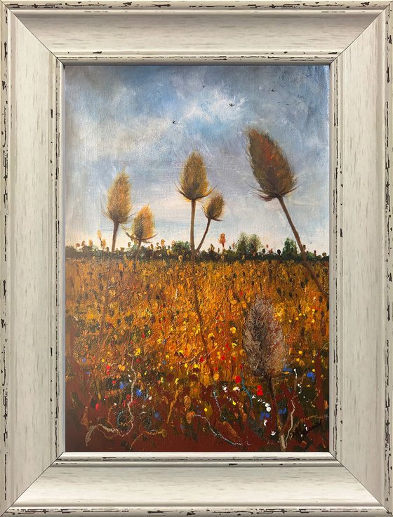 Stormy Teasel Field Swallows