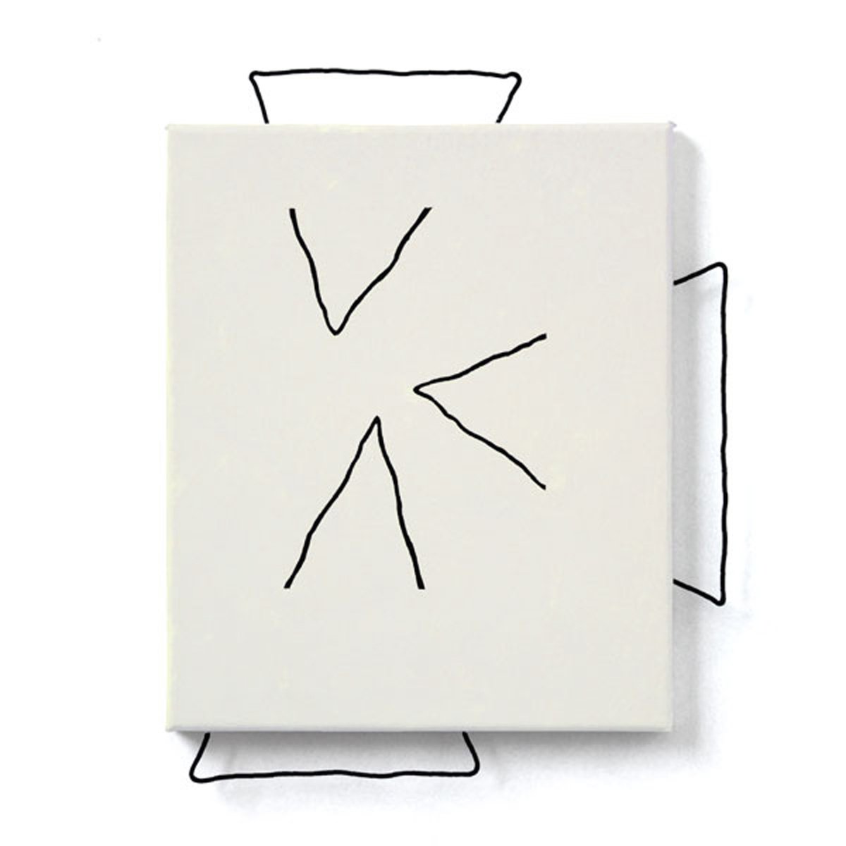 Geometric Abstract Acrylic Painting By Martin Singer, 11 X 14", 3Tet-20, Original Artwork