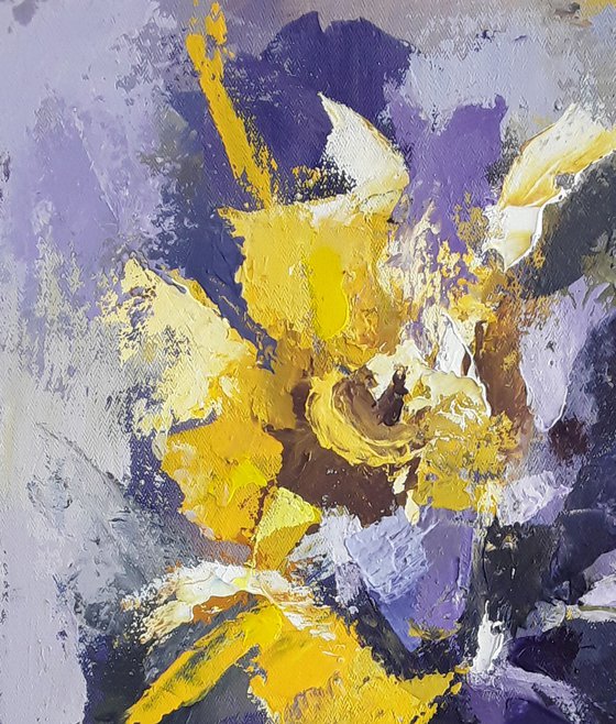 Yellow and Violet flowers