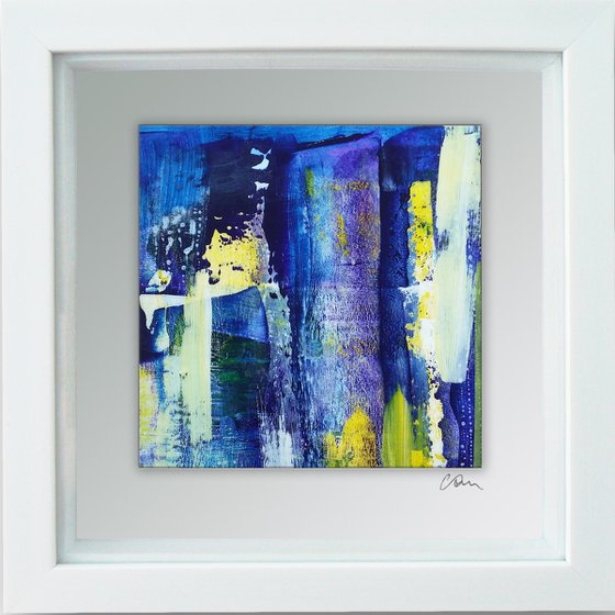 Framed ready to hang original abstract  - colours #12