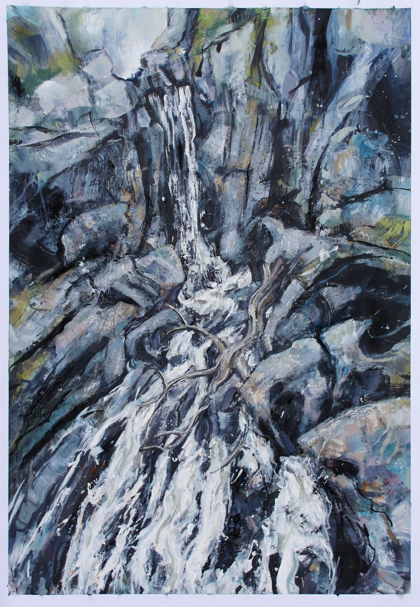 Landscape Painting By John Sharp, 22 X 31, Tree Fall 10, Original Artwork