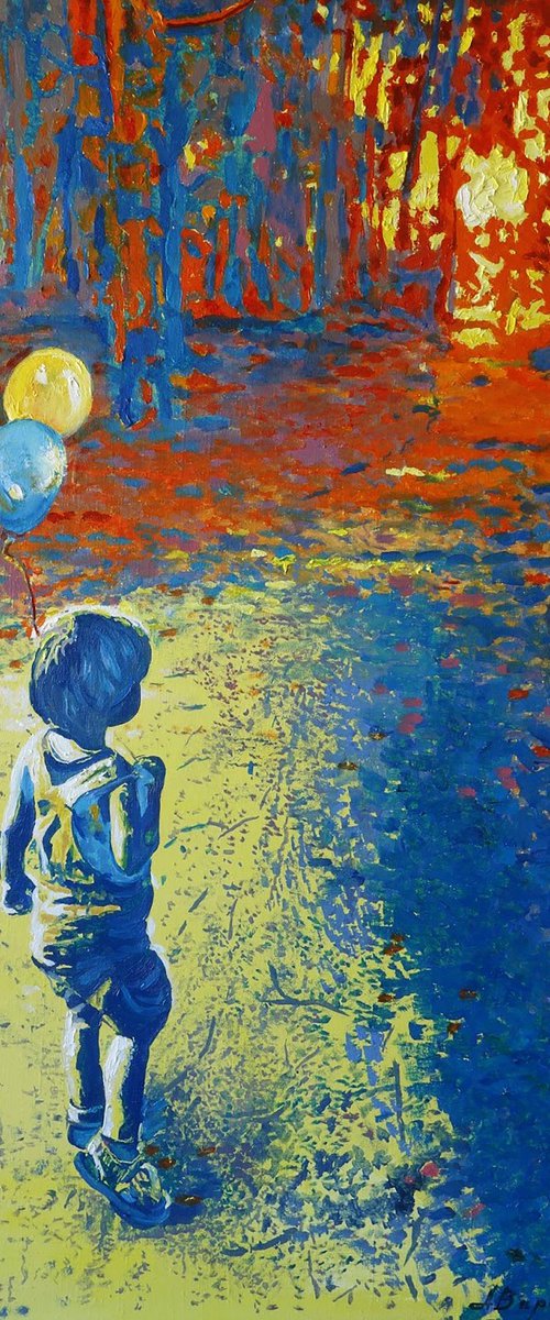 Dad, what kind of light is that? by Anatolii Varvarov