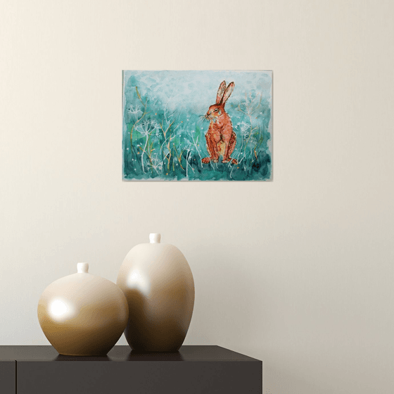 Hare in Turquoise