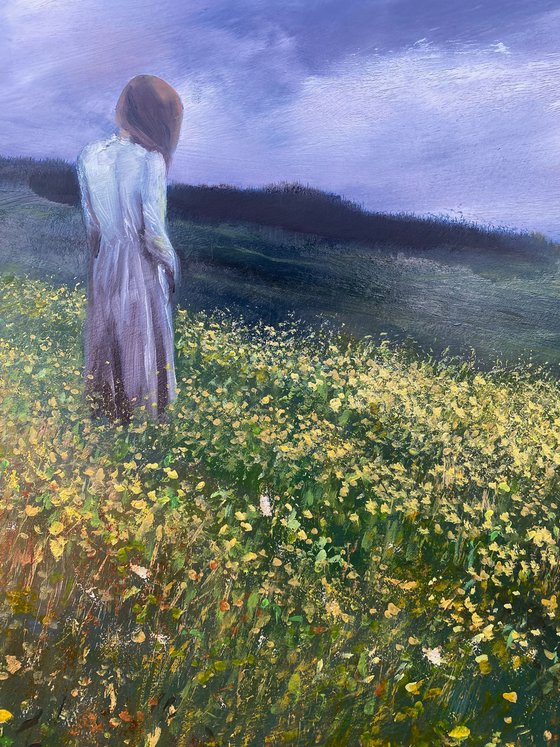 Woman With Yellow Flowers