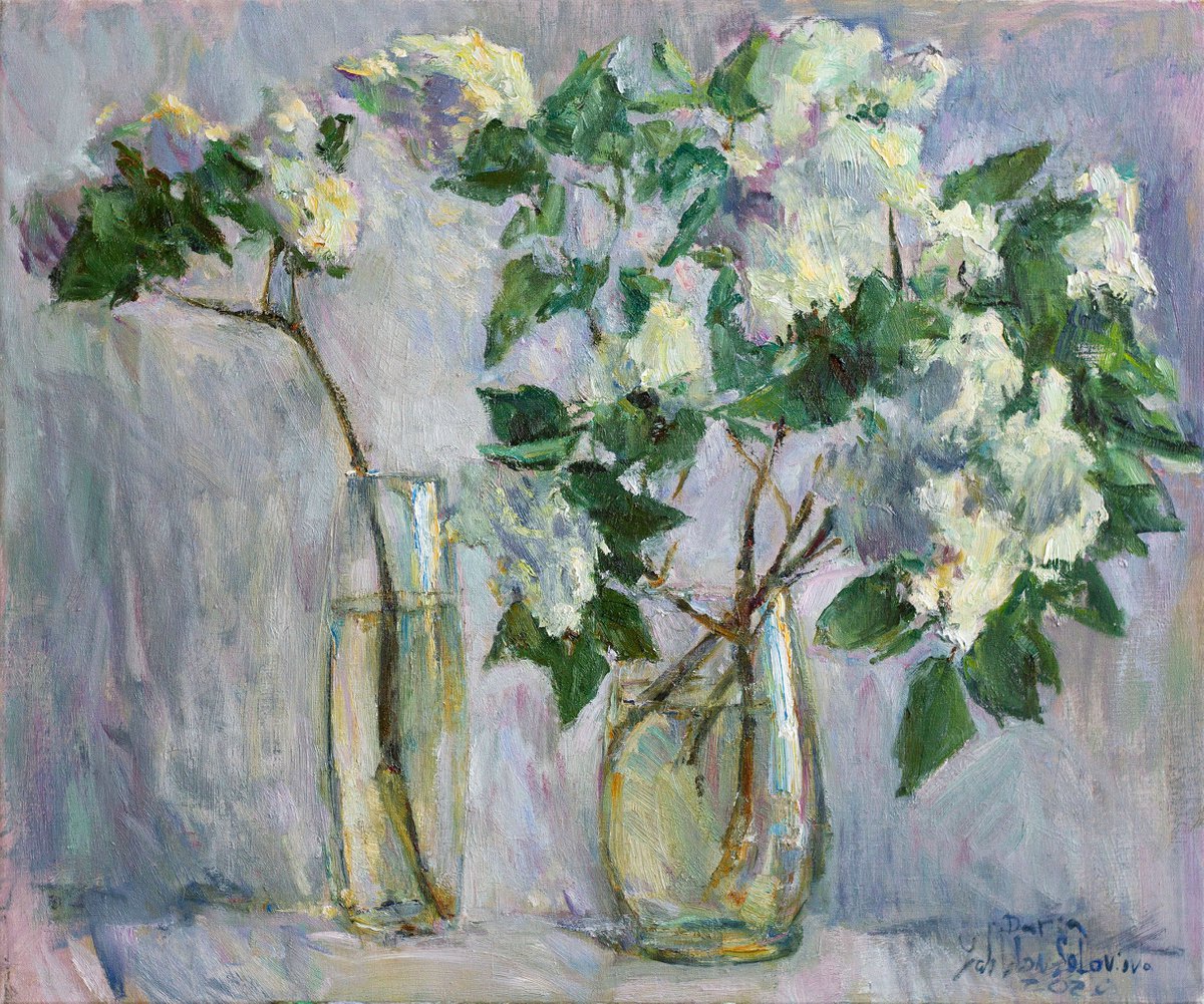 Evening. White lilac. by Daria Yablon-Soloviova