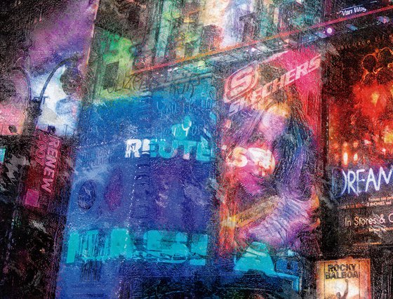 Times square 4/XL large original artwork