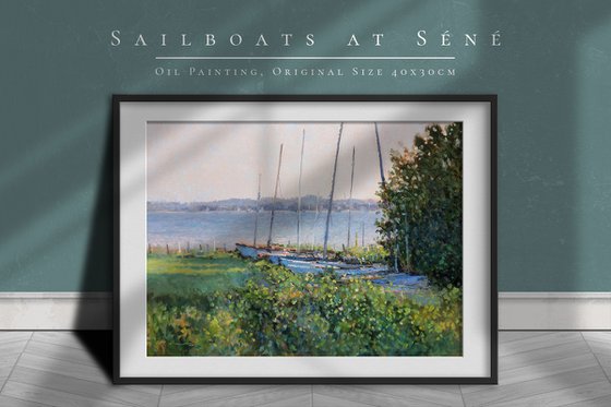 Sailboats at Séné