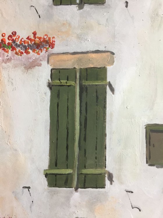 Lavender and Green Door