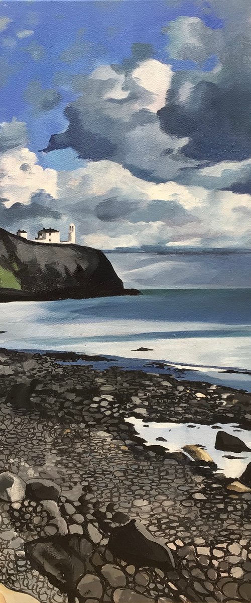 Moody Sky Blackhead Lighthouse by Joseph Lynch