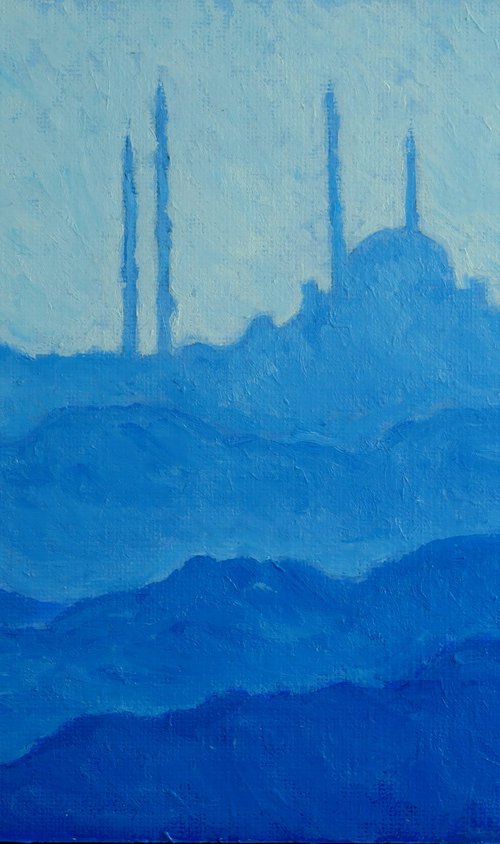 Istanbul silhouettes. Study in blue by Alfia Koral