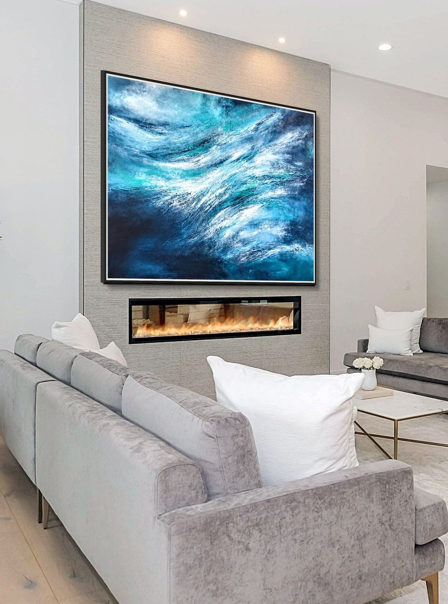 Abstract Acrylic Painting By Alexandra Petropoulou, 59 X 39, Nayplio, Original Artwork