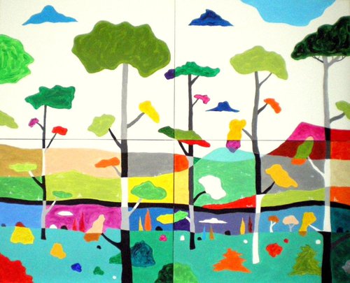 Little forest  (pop art, landscape) by Alejos
