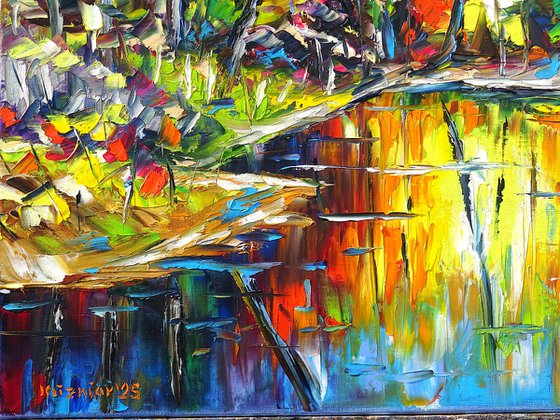 Autumnal Pond Impression